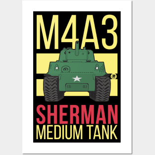 M4A3 Sherman tank Posters and Art